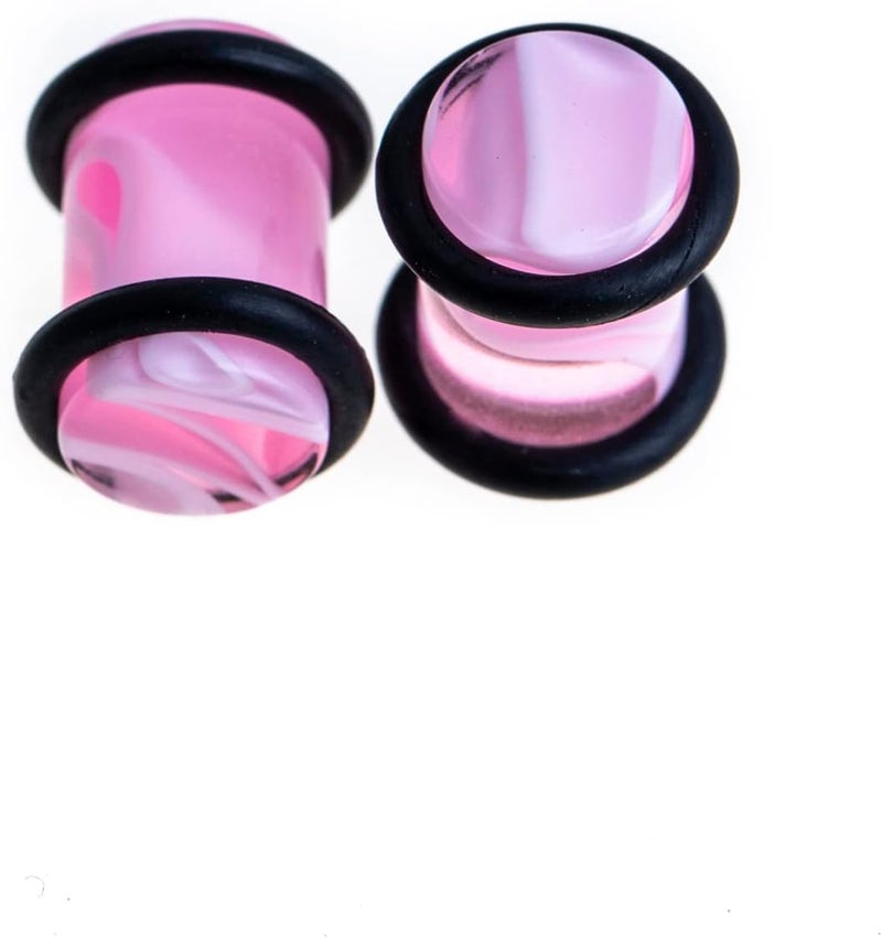Linkning Store 50 PCS Ear Stretching Kit 14Gauges-00Gauges Earring Marble Acrylic Taper Piercing Jewlery Sets - Image 5